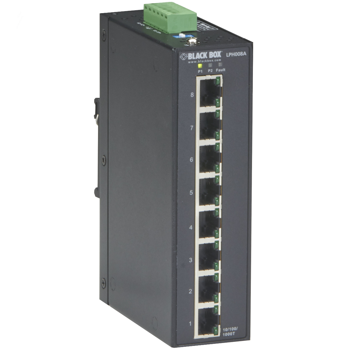LPH008A-R2 industrieller Gigabit PoE Switch mit 8x PoE Ports von Black Box