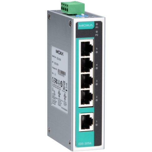 EDS-205A kompakter Unmanaged Switch von Moxa