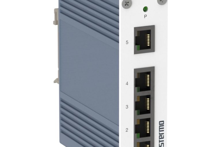 Seitliche Ansicht des SandCat-2305-T5-LV Unmanaged 5-Port Ethernet Switch von Westermo