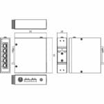Zeichnung des EKI-2705LX Unmanaged Gigabit Ethernet Switch von Advantech