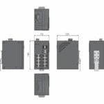 Zeichnung des EKI-2718E-2CI 18-Port Unmanaged Netzwerkswitch von Advantech