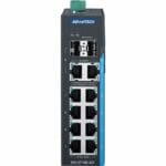 Front Ansicht des EKI-2710E-2CI Unmanaged 10-Port Netzwerk Switch von Advantech