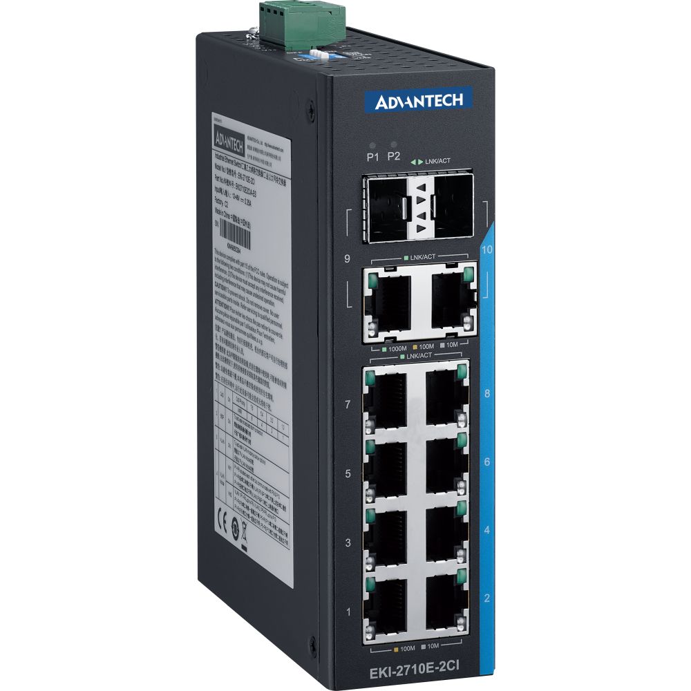 EKI-2710E-2CI Unmanaged 10-Port Netzwerk Switch von Advantech